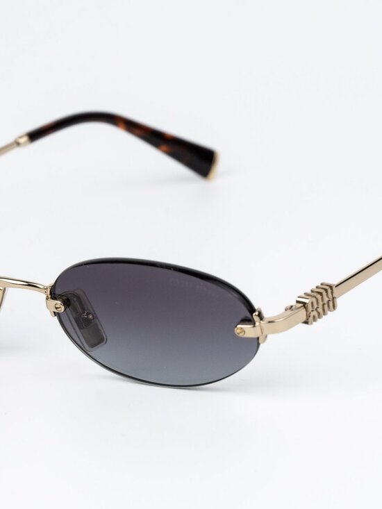 Miu Miu Women Sunglasses Old Gold Grey Gradient Oval MUA54S ZVN5D1 NEW AUTHENTIC main image 10